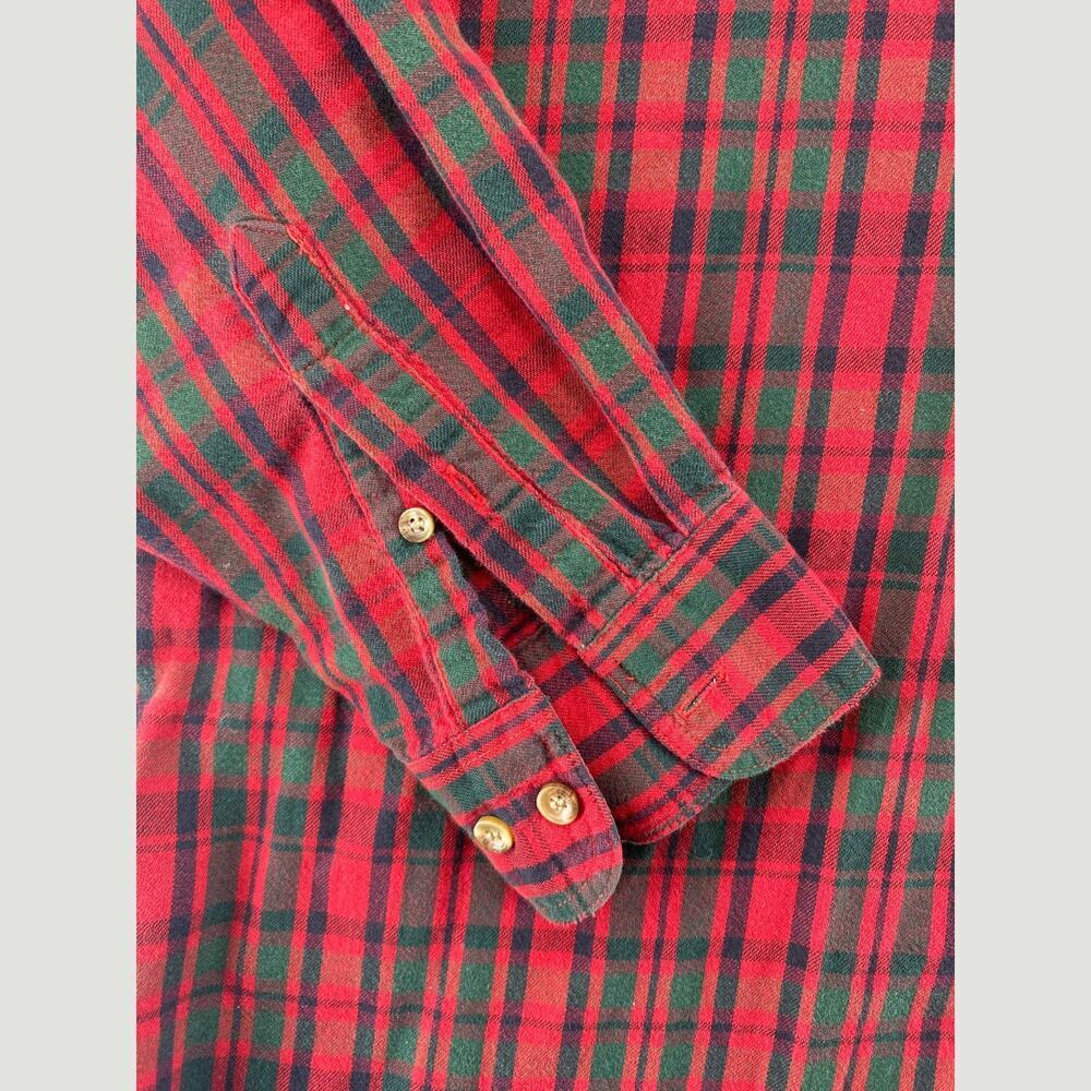 Vintage Woolrich Plaid Flannel Shirt XL Red Green Heavyweight Workwear Button Up - Picture 4 of 7